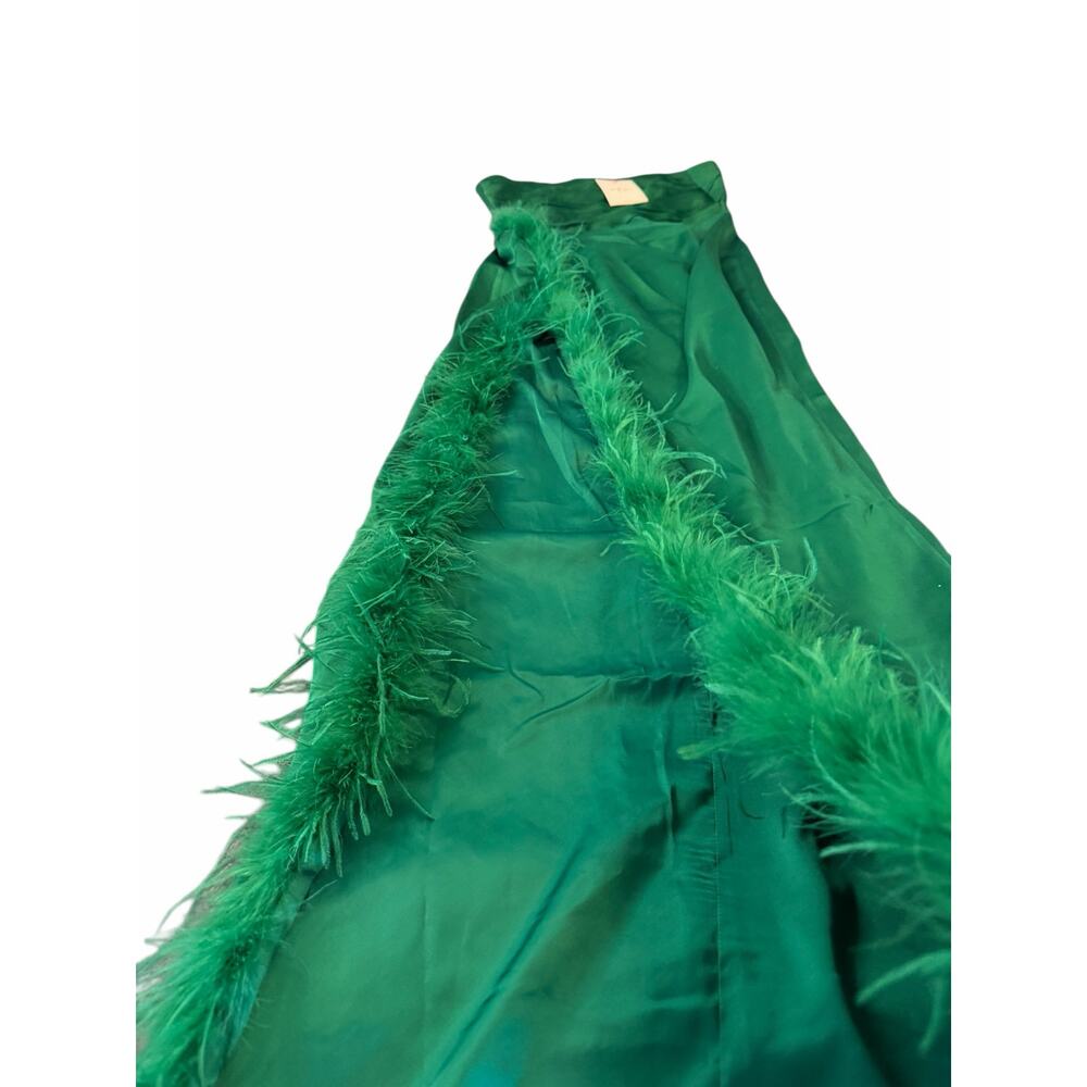 NWT Perrin Emerald Green Feather Miss Circle New York Gown - Size M - Picture 10 of 15